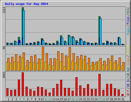 Daily usage for May 2024