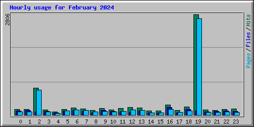 Hourly usage for February 2024