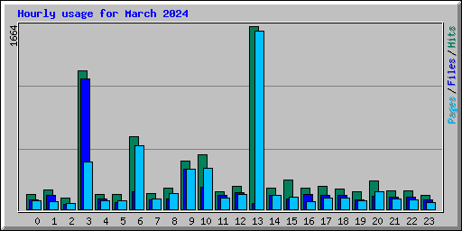 Hourly usage for March 2024