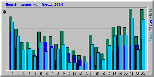 Hourly usage for April 2024